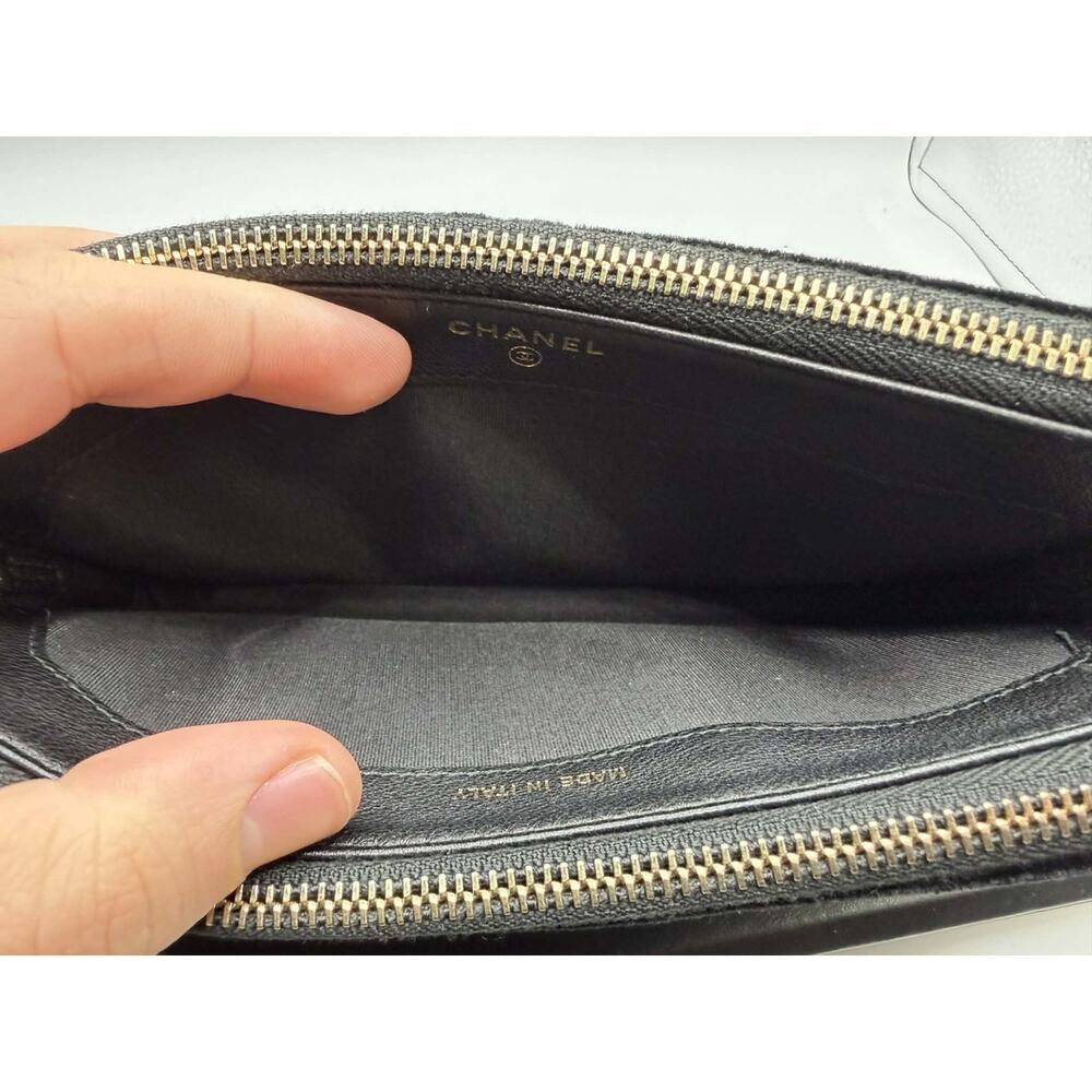 Chanel Quilted Pearl Double Zip Clutch W/ Chain SPB-MS 363036 - Picture 10 of 15